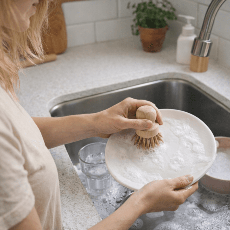 Bambusowa szczotka do mycia naczyń